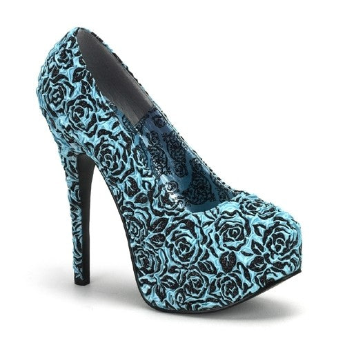Plateau Pumps Satin Rosenmuster