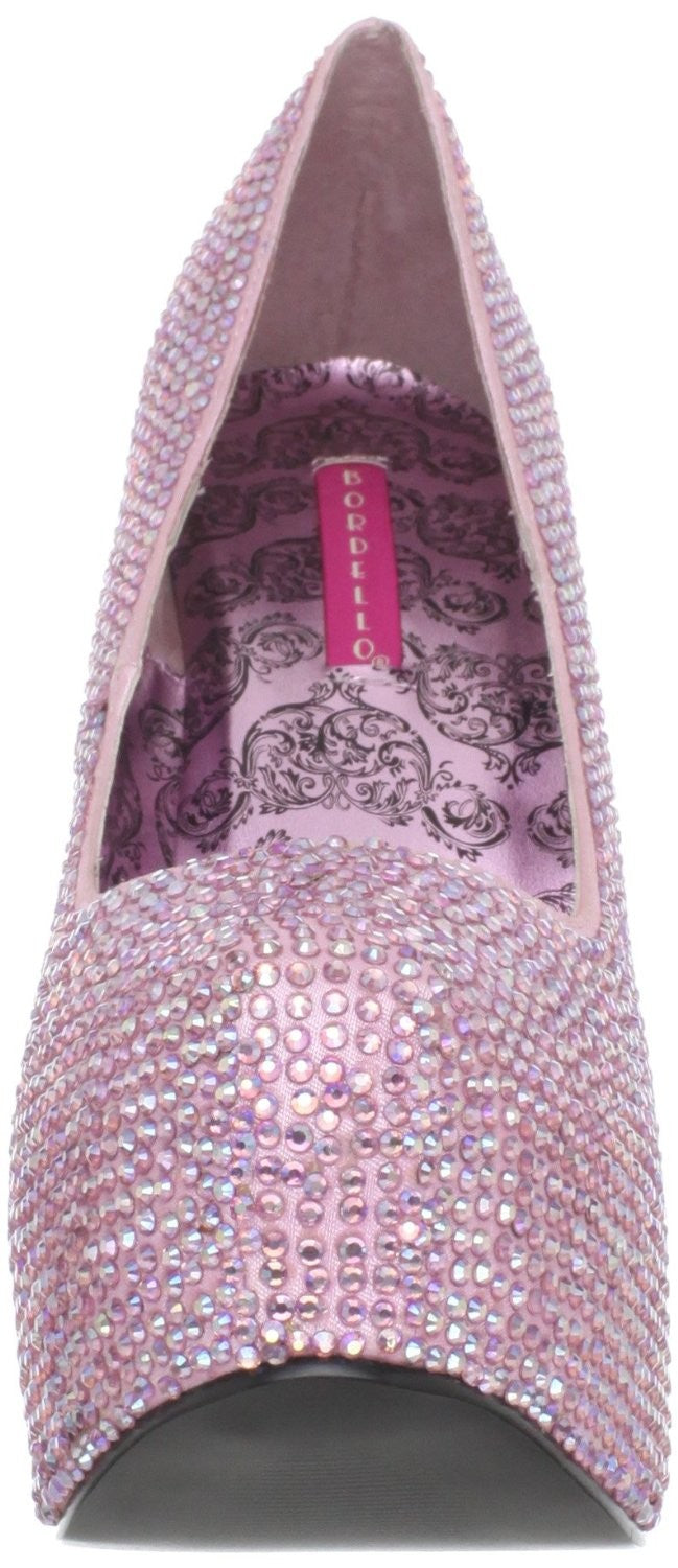 Luxus Plateau-Pumps aus Strass