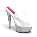 Plateau Pantoletten mit Glitzersohle