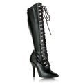 Stiefel aus Stretchlack mit Schnürung