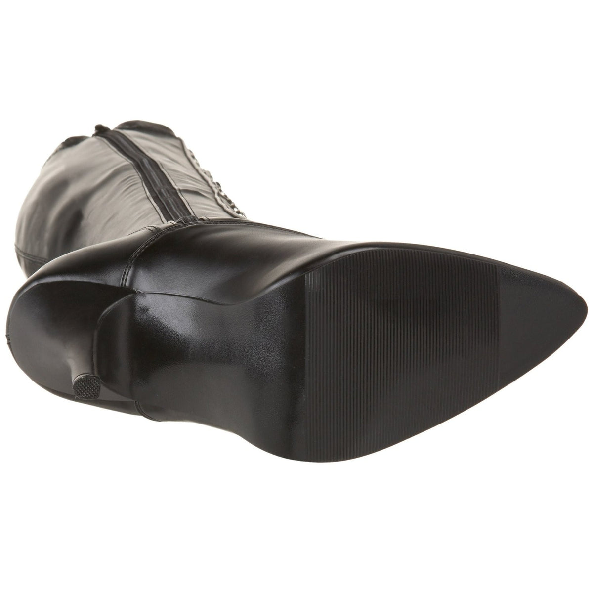 Stiefel aus Stretchlack mit Schnürung