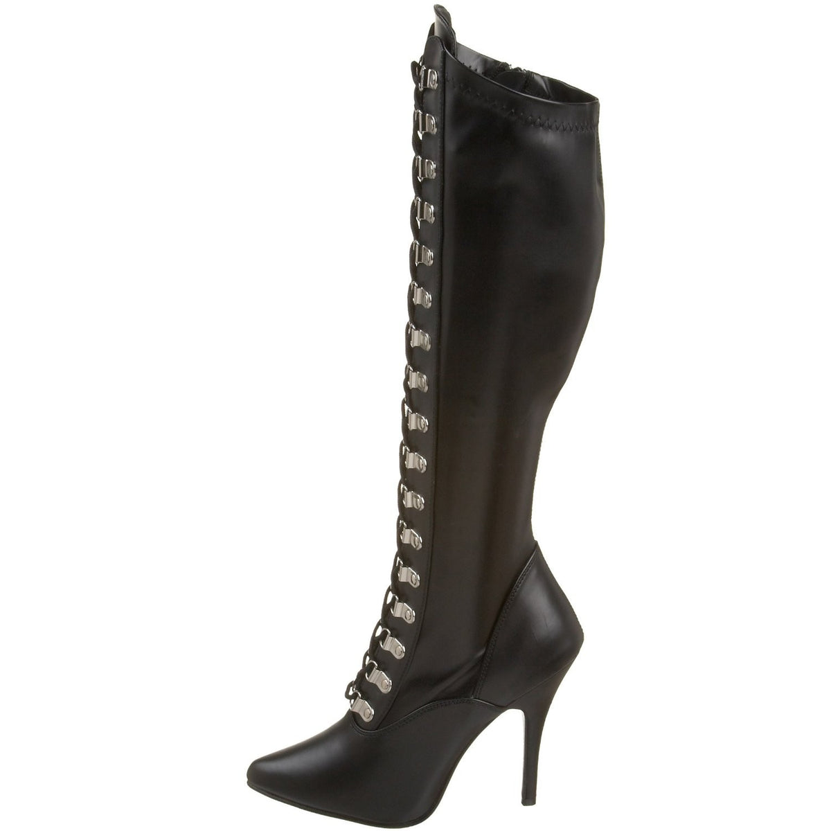 Stiefel aus Stretchlack mit Schnürung