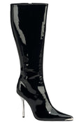 Hoher Stiefel mit Chrom-Absatz
