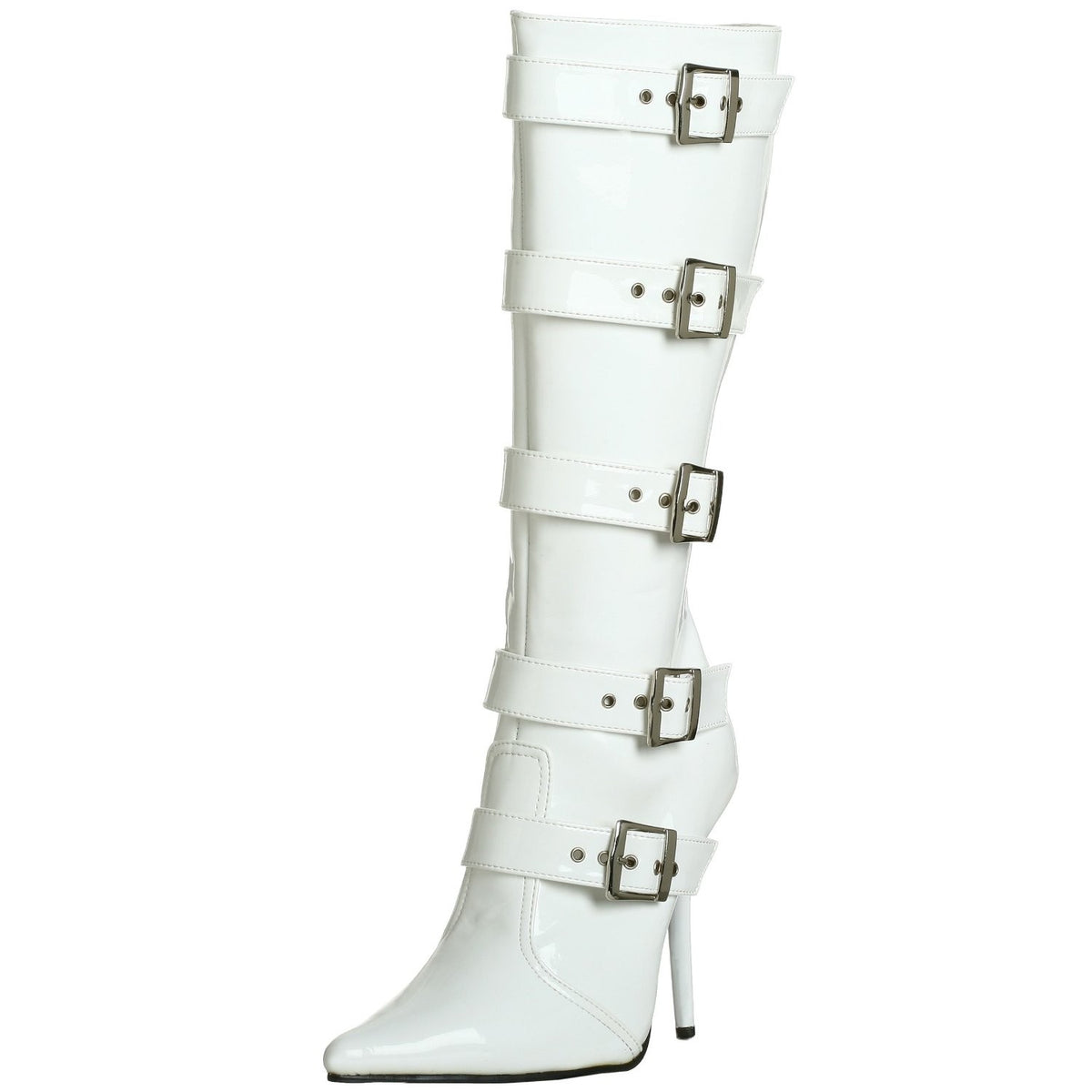Lackstiefel mit Stiletto-Absatz