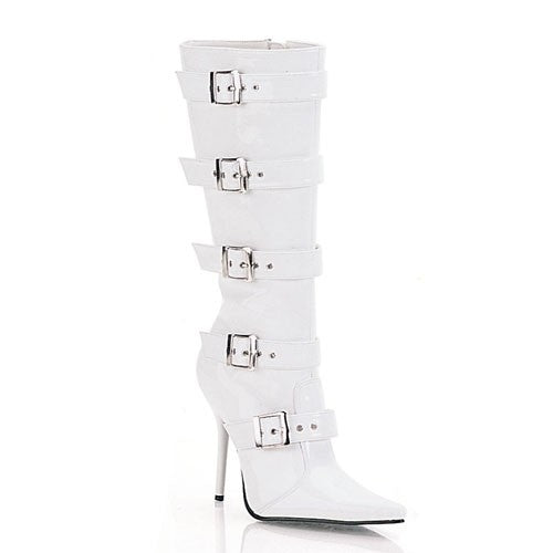 Lackstiefel mit Stiletto-Absatz