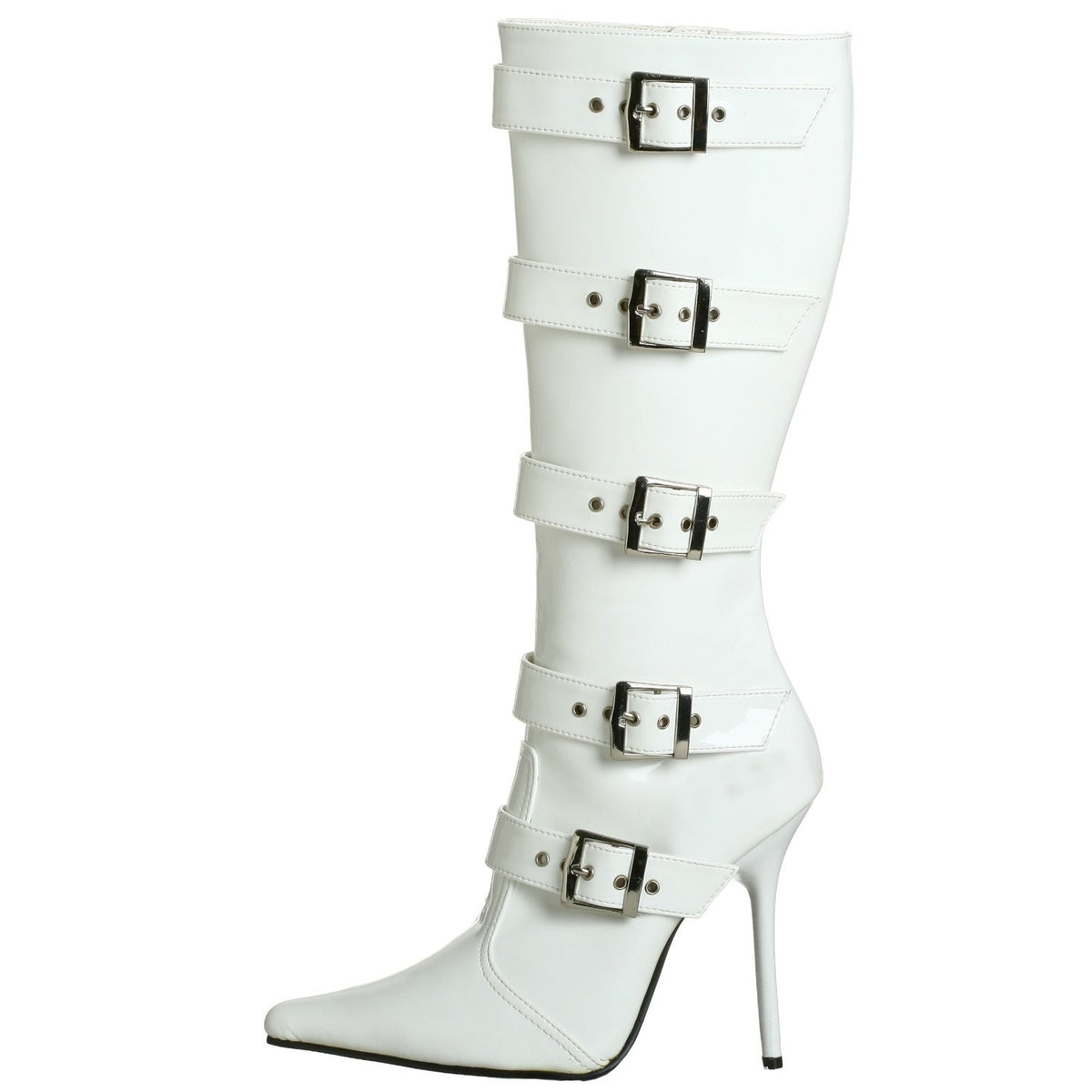 Lackstiefel mit Stiletto-Absatz