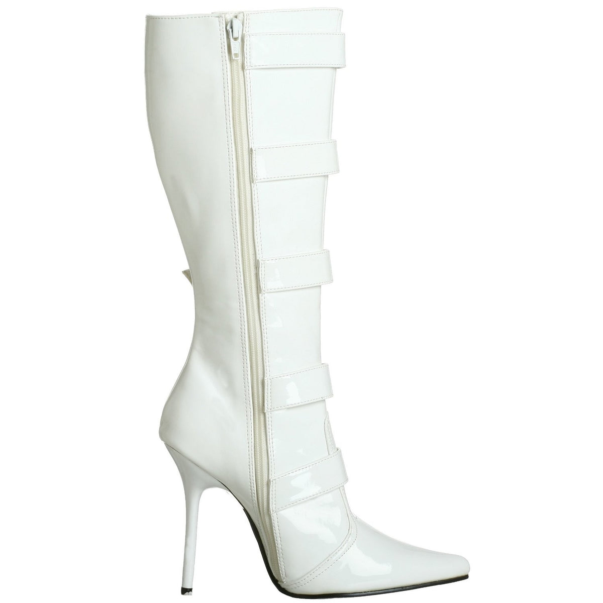 Lackstiefel mit Stiletto-Absatz