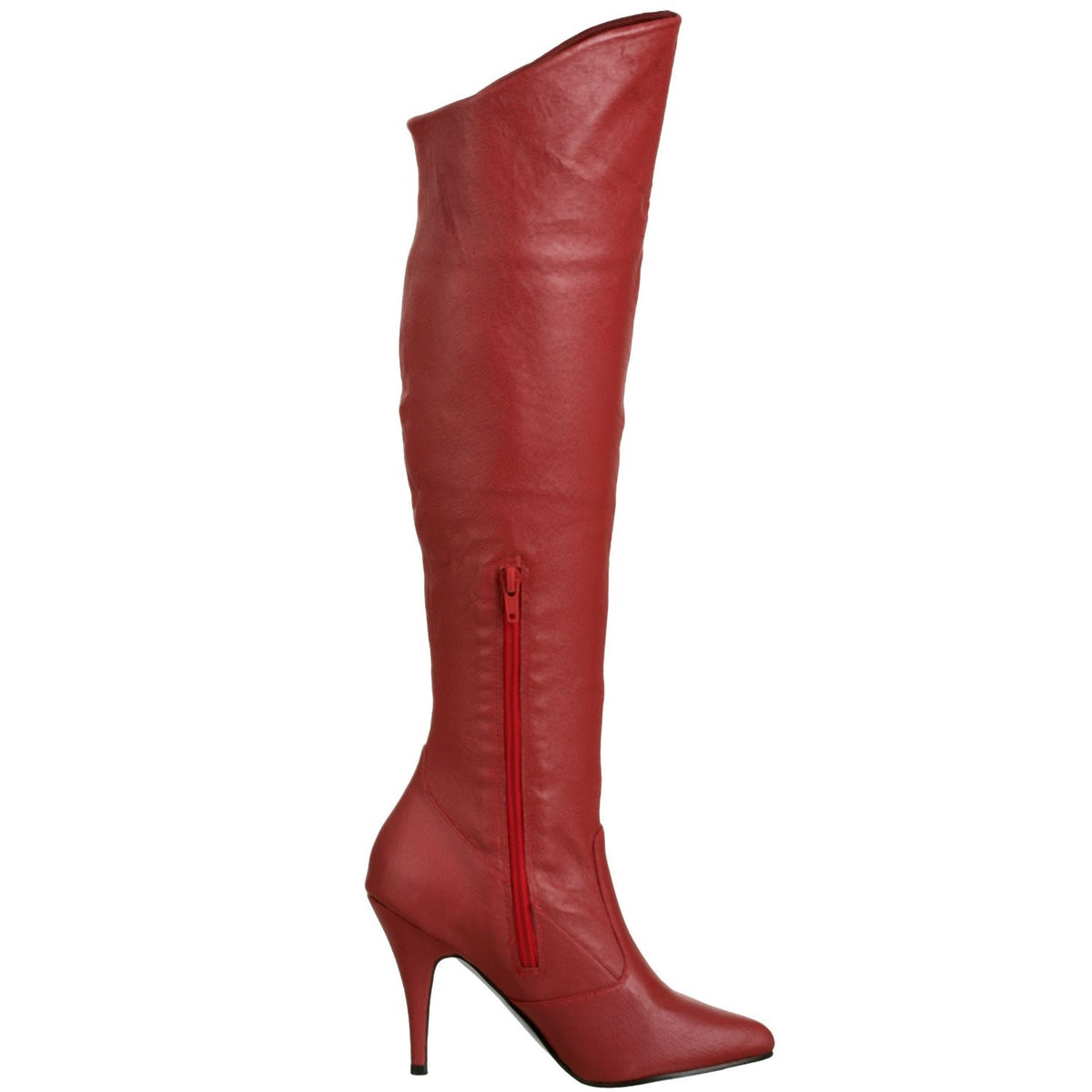 Leder Stiefel mit umklappbaren Stulpen