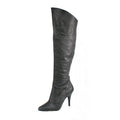 Leder Stiefel mit umklappbaren Stulpen