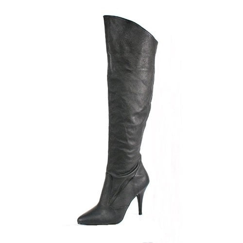Leder Stiefel mit umklappbaren Stulpen
