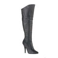 Lederstiefel mit umklappbarem Schaft