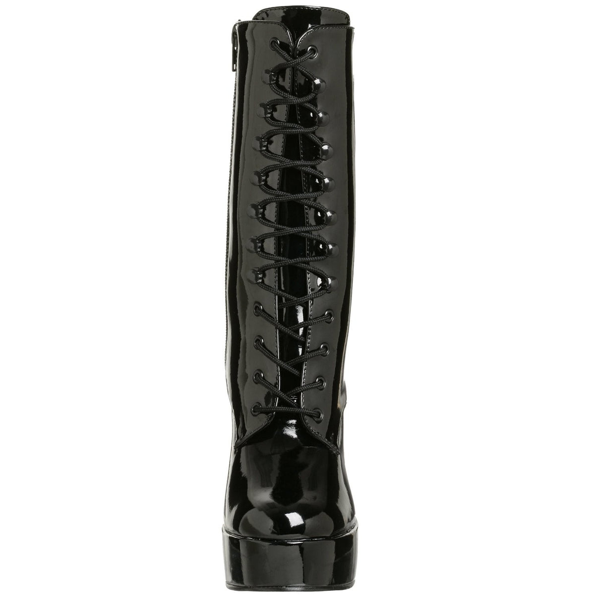 Lack Plateau Stiefeletten mit Schnürung