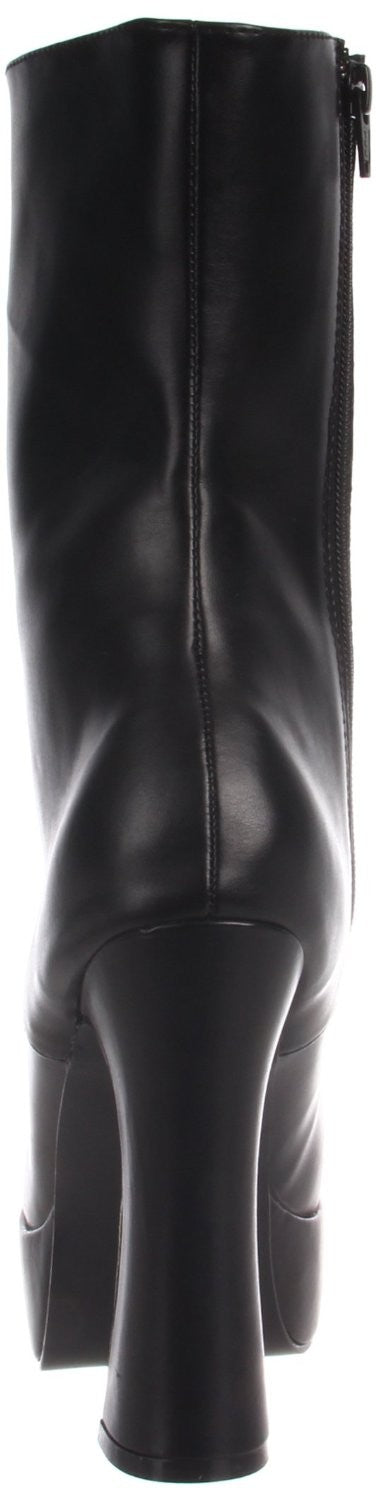 Kunstleder Plateau Stiefeletten mit Schnürung