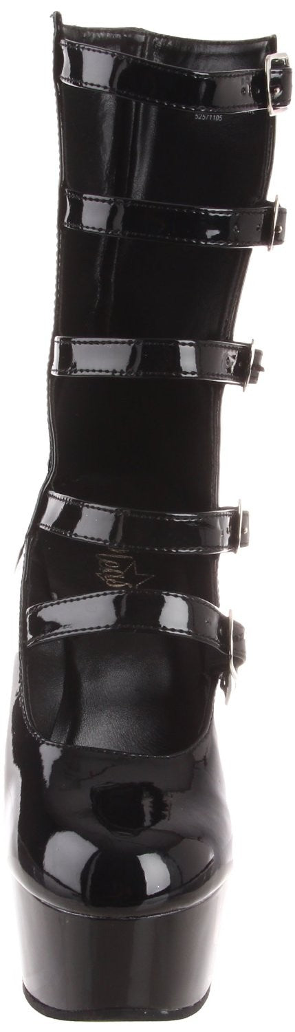 Lack Plateau Stiefeletten vorne offen