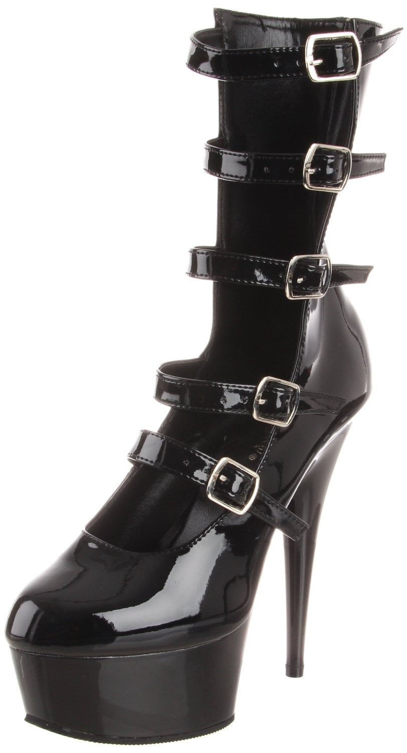 Lack Plateau Stiefeletten vorne offen
