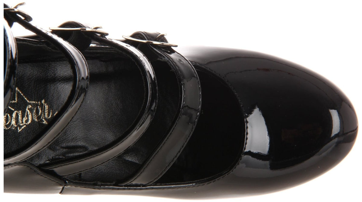 Lack Plateau Stiefeletten vorne offen