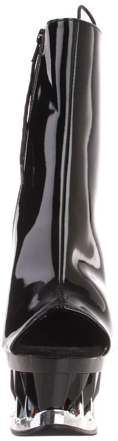 Plateau-Stiefelette mit Design-Sohle