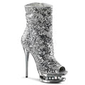 High-Heel Stiefelette aus Pailletten