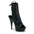 Plateau Leder Stiefeletten hinten offen