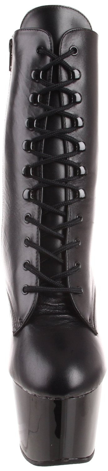 Kunstleder Plateau Stiefeletten