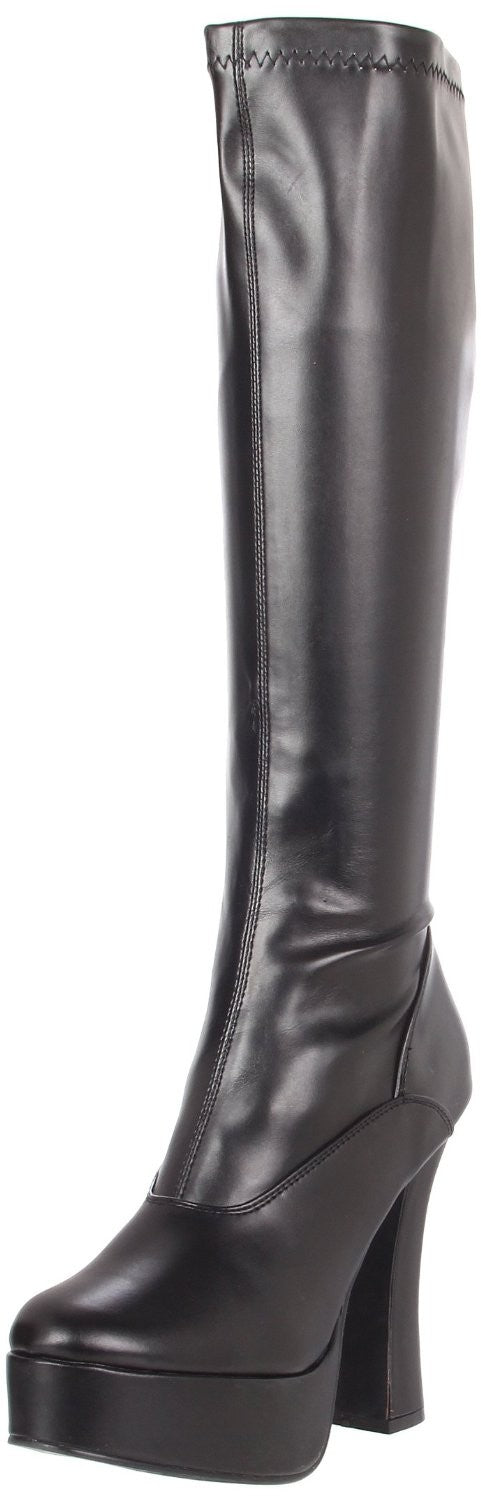 Stretch aus Kunstleder Plateau Stiefel