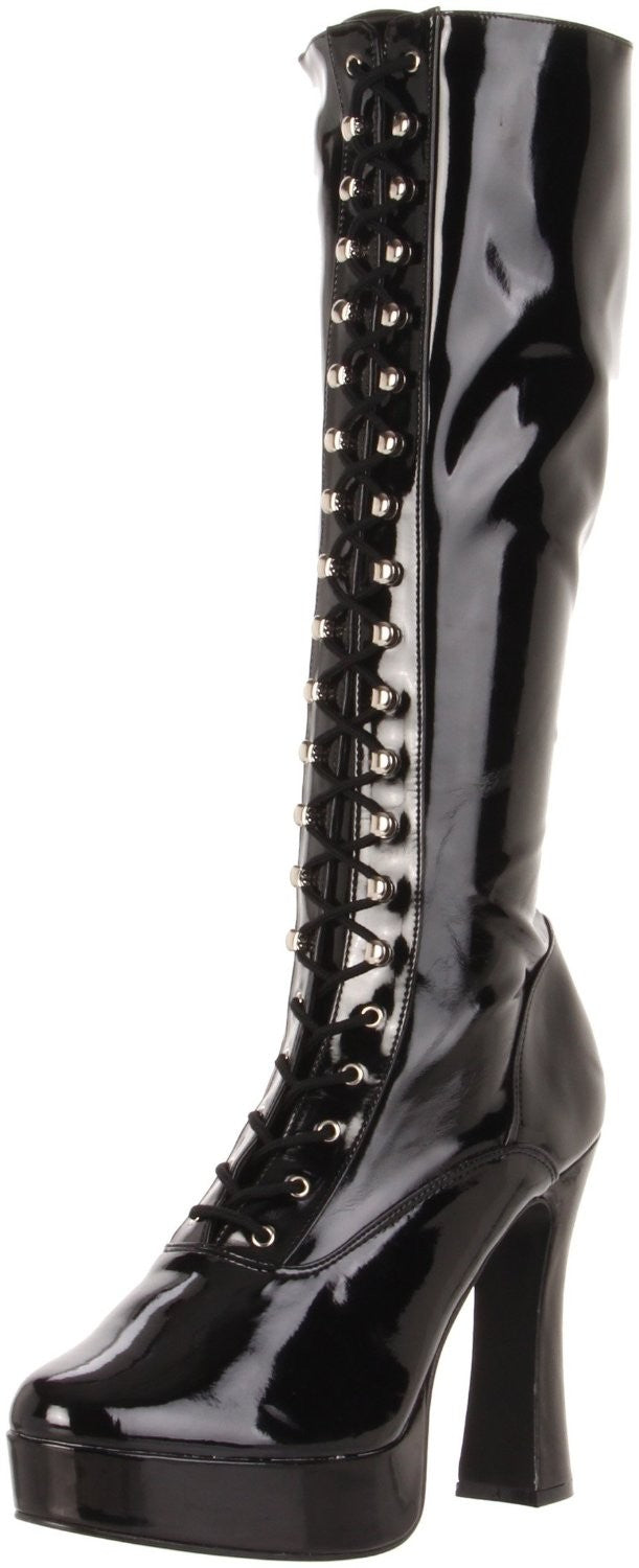 Plateaustiefel mit Frontschnürung