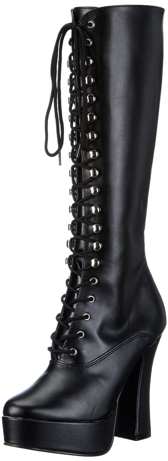 Gogo-Stiefel mit Plateausohle aus Kunstleder