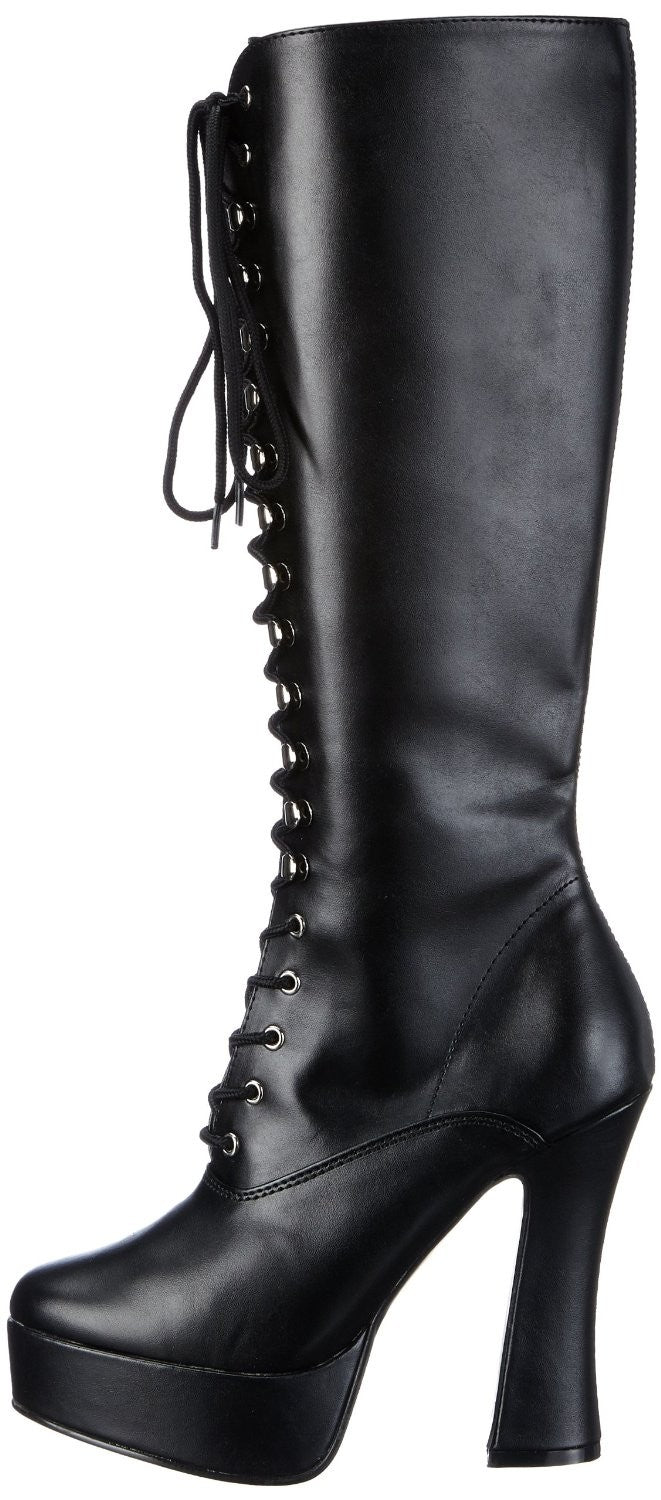 Gogo-Stiefel mit Plateausohle aus Kunstleder