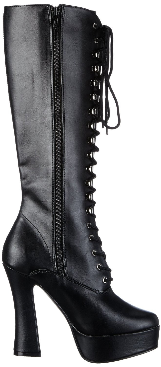 Gogo-Stiefel mit Plateausohle aus Kunstleder