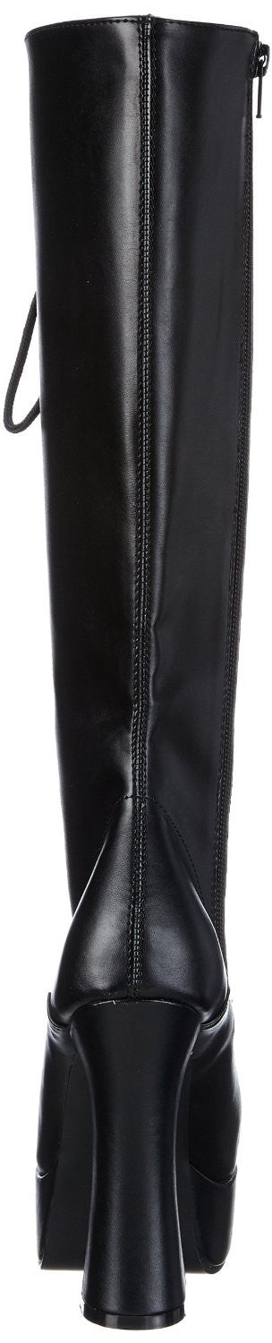 Gogo-Stiefel mit Plateausohle aus Kunstleder