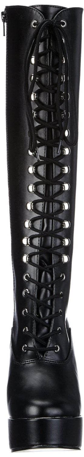 Gogo-Stiefel mit Plateausohle aus Kunstleder