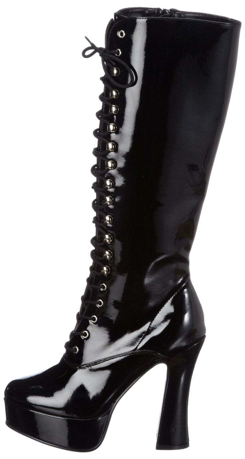 Gogo-Stiefel mit Plateausohle aus Lack