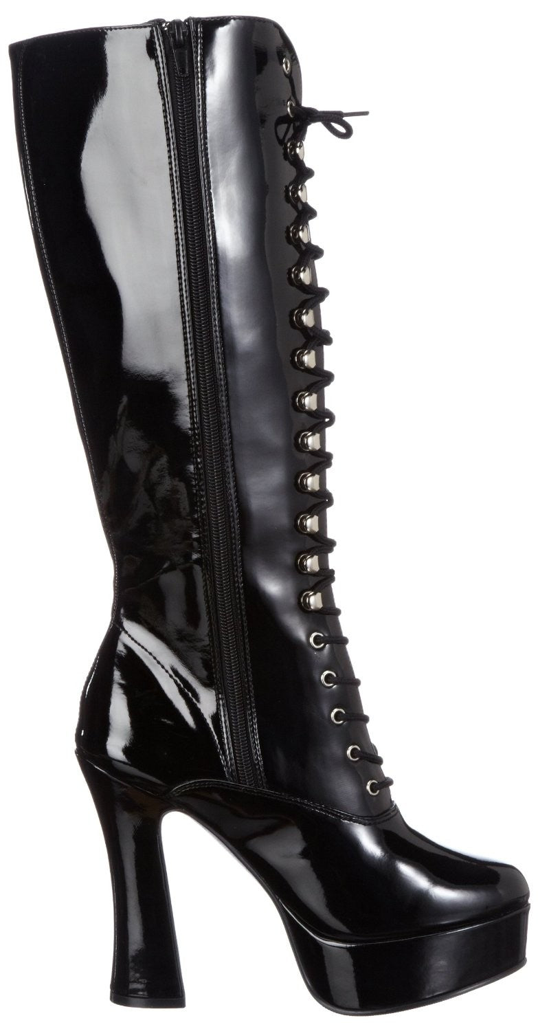 Gogo-Stiefel mit Plateausohle aus Lack