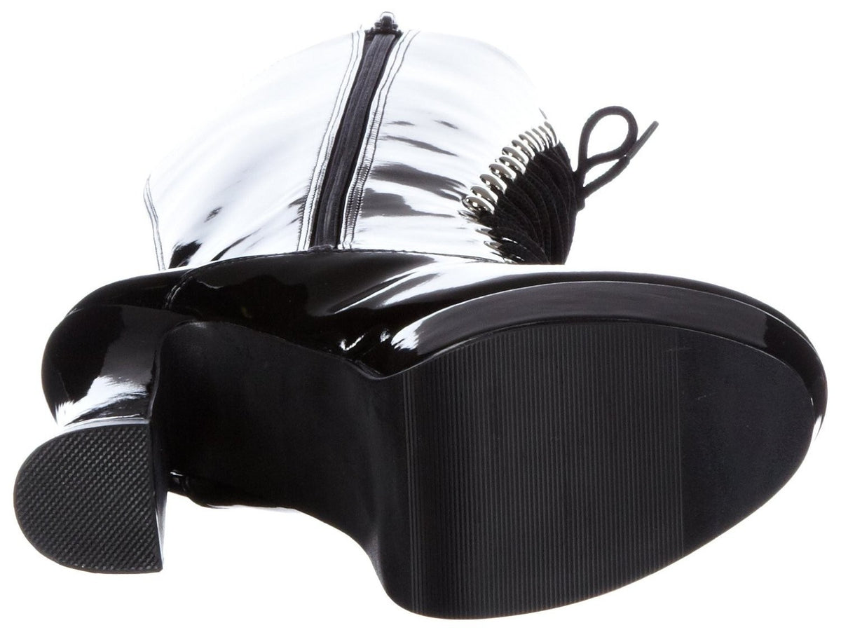 Gogo-Stiefel mit Plateausohle aus Lack