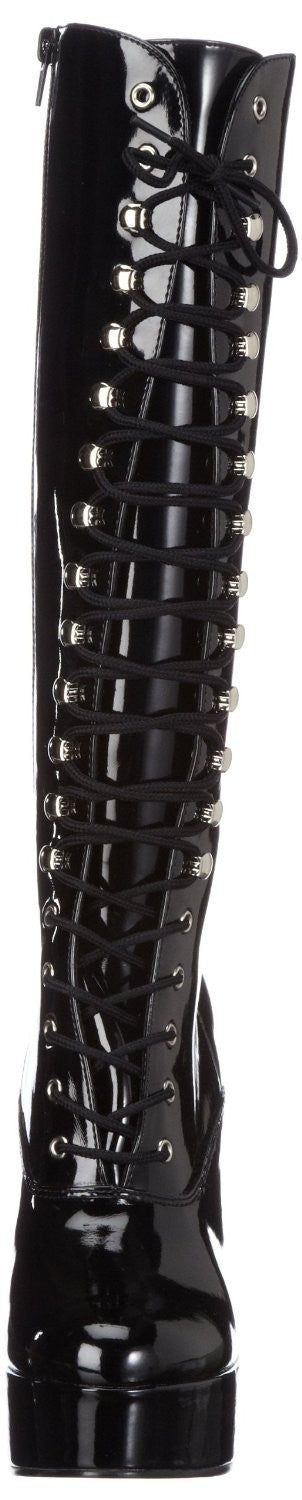 Gogo-Stiefel mit Plateausohle aus Lack