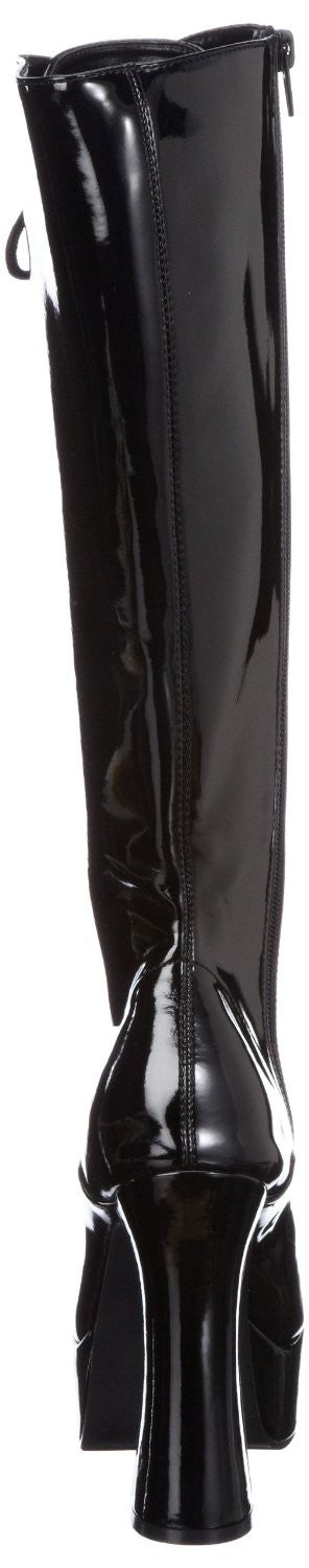 Gogo-Stiefel mit Plateausohle aus Lack