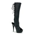 Sexy Plateau Kniestiefel aus Kunstleder
