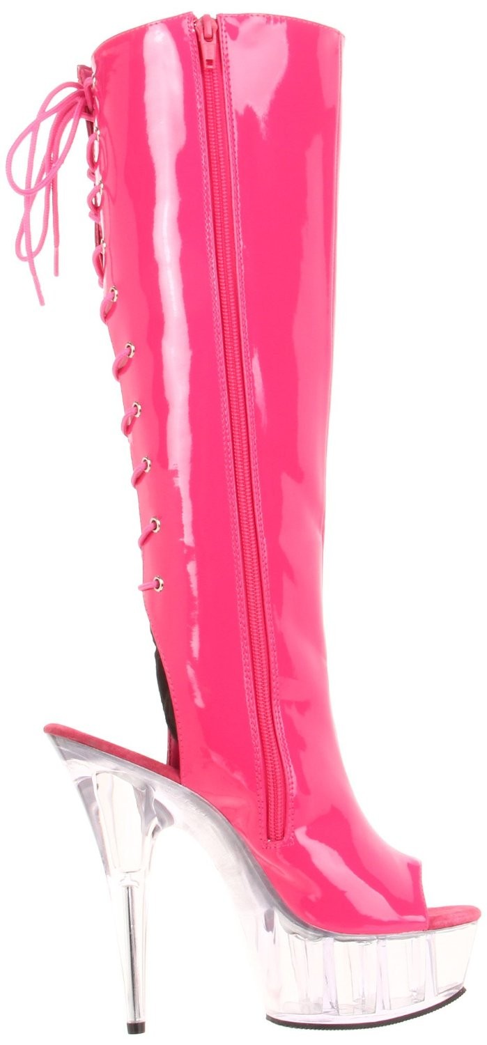 Sexy Plateau Kniestiefel von Pleaser