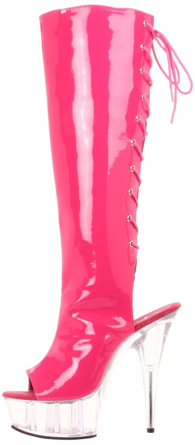 Sexy Plateau Kniestiefel von Pleaser
