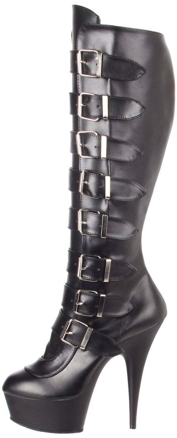 Sexy Schnallen-Stiefel von Pleaser aus Kunstleder