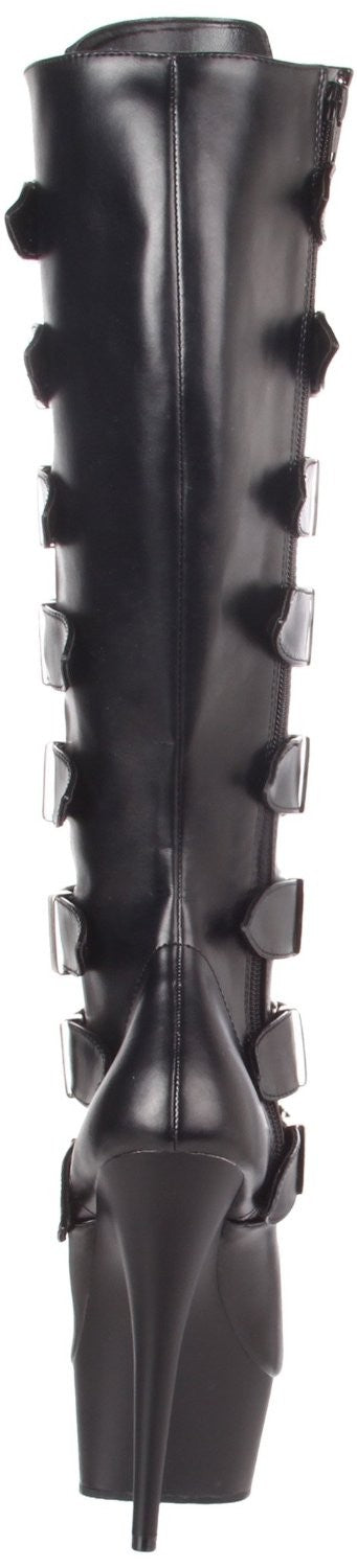 Sexy Schnallen-Stiefel von Pleaser aus Kunstleder