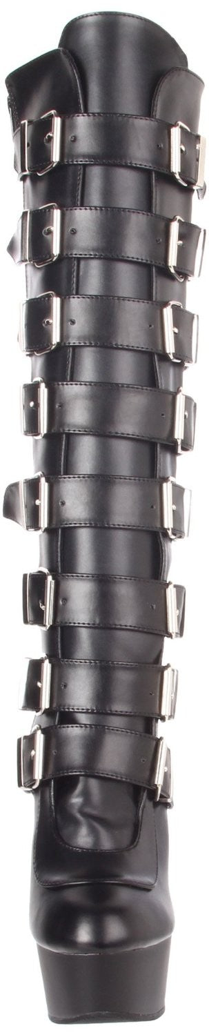 Sexy Schnallen-Stiefel von Pleaser aus Kunstleder