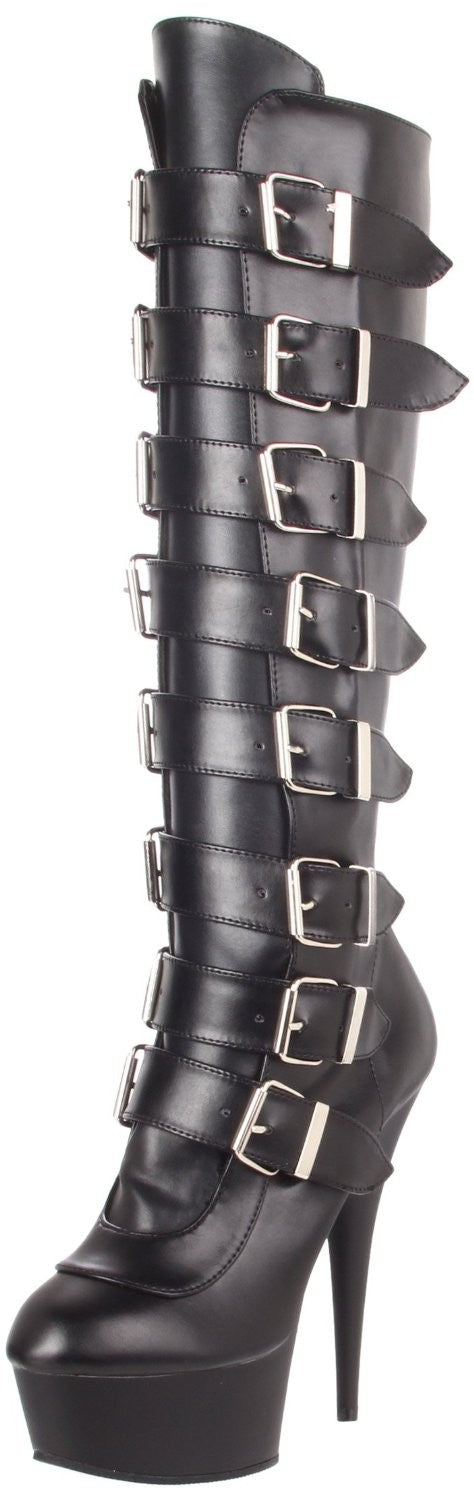 Sexy Schnallen-Stiefel von Pleaser aus Kunstleder
