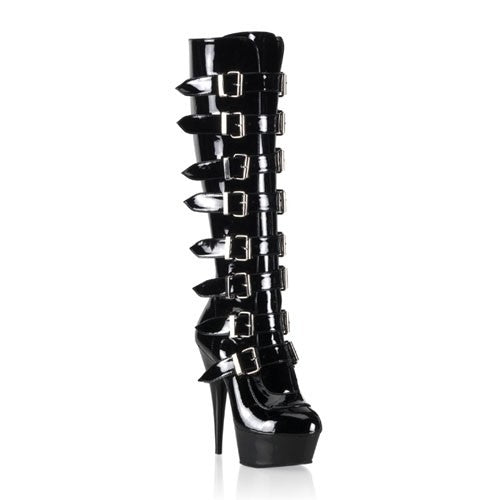 Sexy Schnallen-Stiefel von Pleaser aus Lack