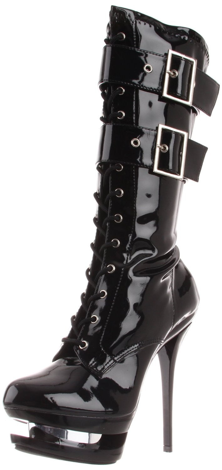 Sexy Pleaser Double-Plattform Lackstiefel
