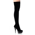 Pleaser Overknee Plateau Samt Stiefel