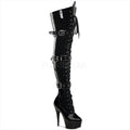 Pleaser Sexy High Heel Domina Overknee Stiefel mit Schnallen