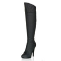 Sexy Pleaser Double-Platform Lack-Overkneestiefel