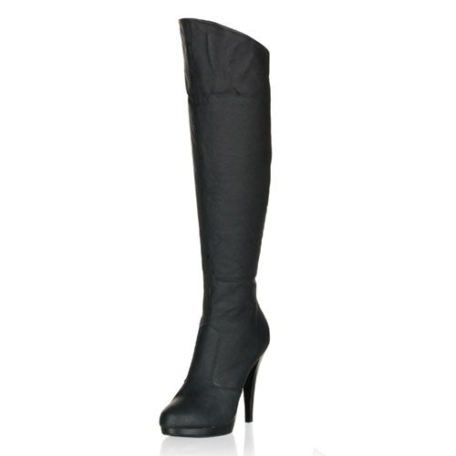Sexy Pleaser Double-Platform Lack-Overkneestiefel