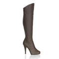 Sexy Leder High Heel Overknee Stiefel von Pleaser mit Miniplateausohle